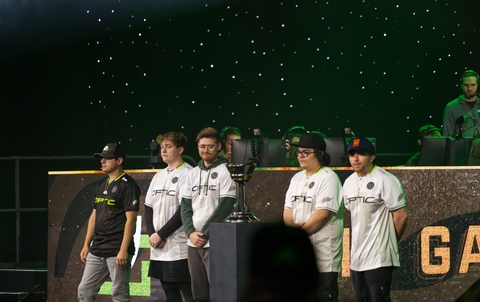 The OpTiC Gaming team on stage before the Grand Finals.