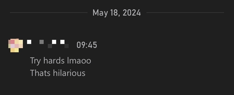 Xbox message that called me and my party "try hards" because we won the game.