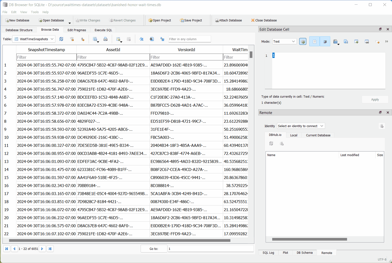 Event metadata shown in OpenSpartan Workshop