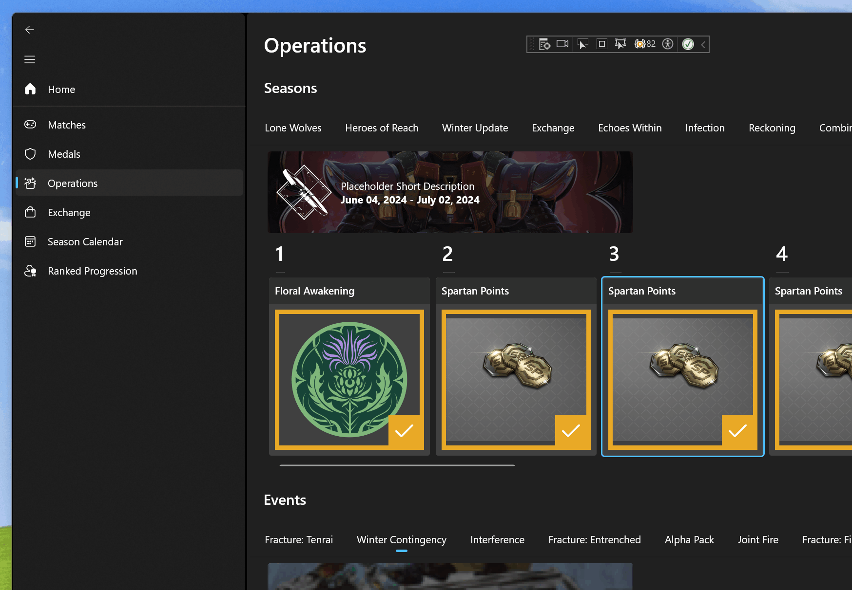 Battle Pass metadata shown in OpenSpartan Workshop