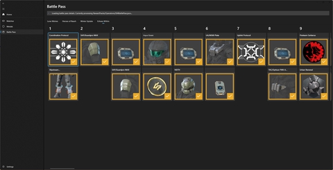 Battle pass overview in OpenSpartan Workshop.